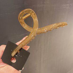 10.7直播韩国发饰nyunyu简约气质发夹亚克力抓夹百搭鲨鱼夹