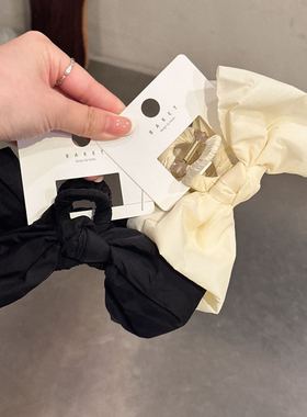 8.31韩国baket发饰简约布艺褶皱蝴蝶结抓夹气质