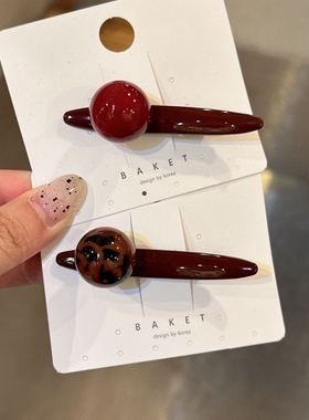 10.22韩国baket发饰彩色球发夹边夹