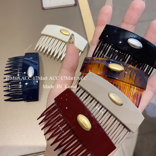 韩国金标倒插梳发夹女2025新款高端碎发整理神器高颅顶头饰