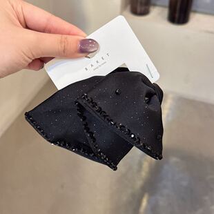 气质精致蝴蝶结发夹抓夹高级感后脑勺鲨鱼夹 韩国baket发饰法式