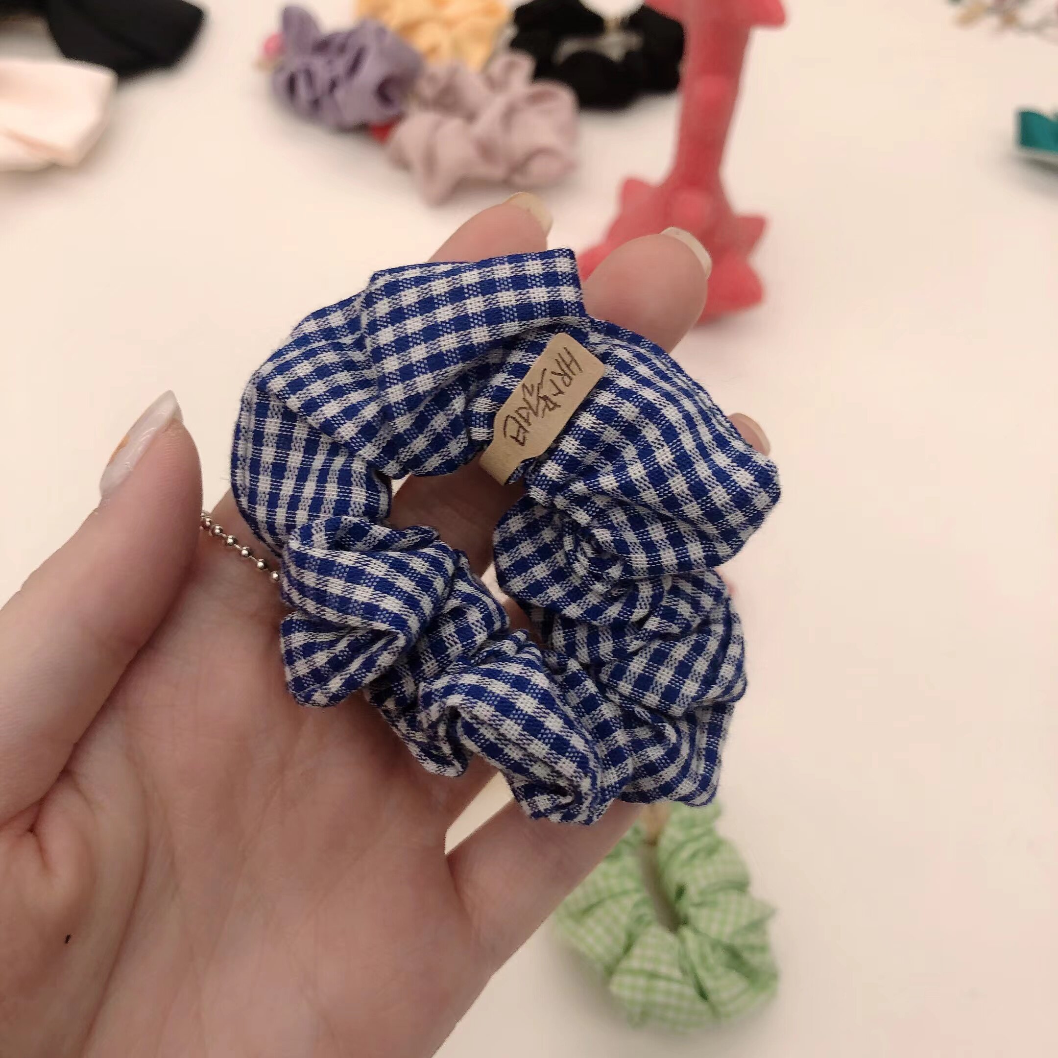 nyunyu清晰格子大肠圈发圈发绳