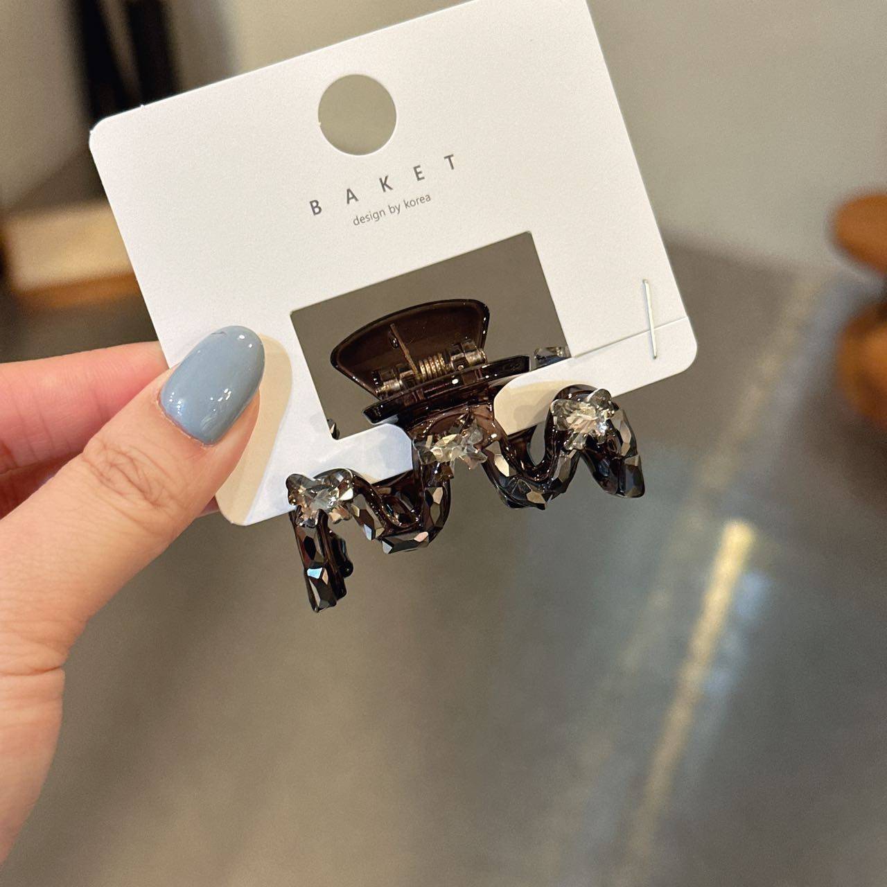 4.30韩国baket发饰波浪小蝴蝶结小抓夹