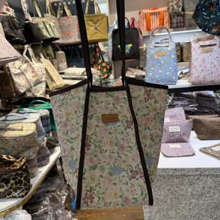 3.26韩国东大门wing布艺豹纹碎花单肩帆布袋大号