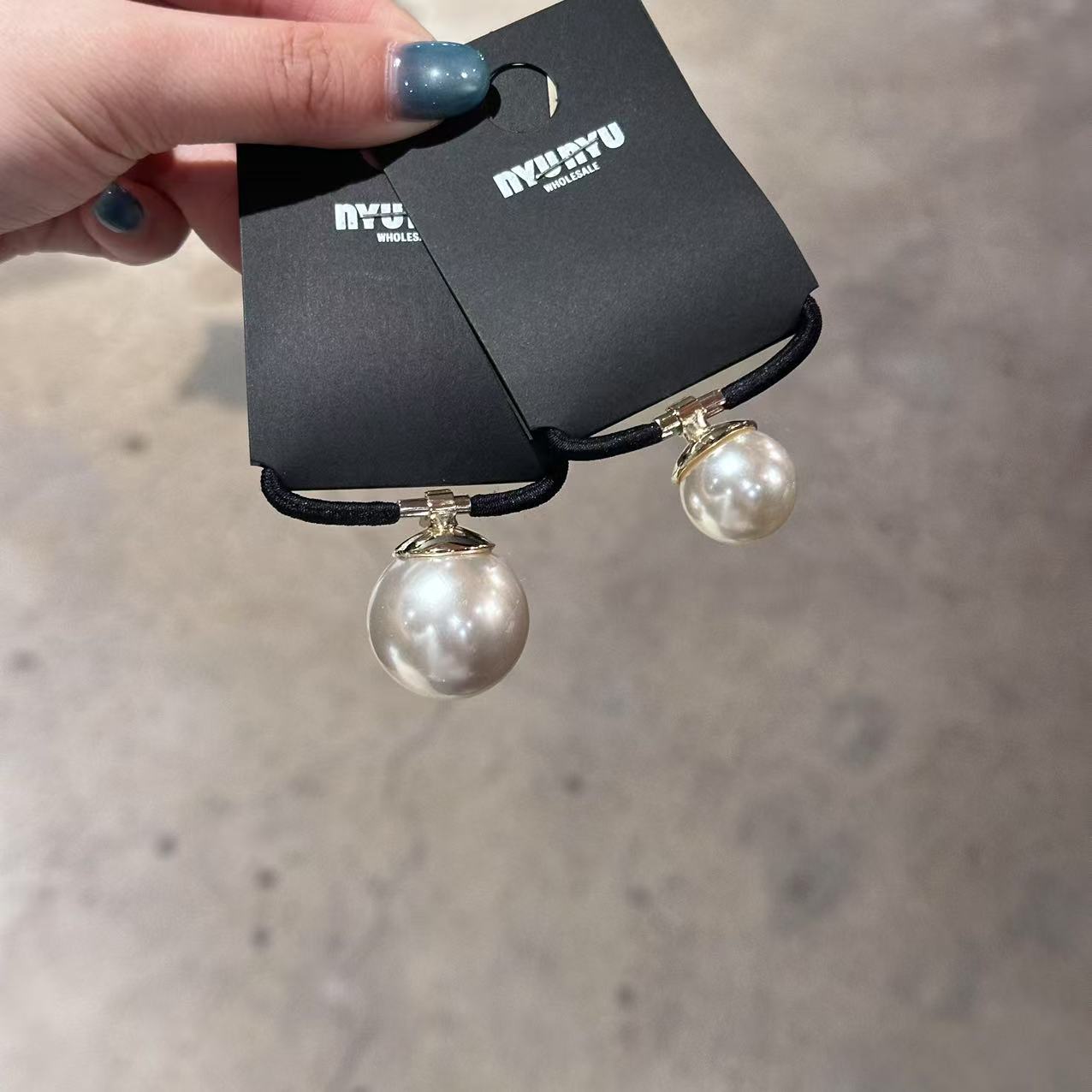 3.28韩国nyunyu发饰极简风珍珠简约发绳皮筋