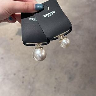 3.28韩国nyunyu发饰极简风珍珠简约发绳皮筋