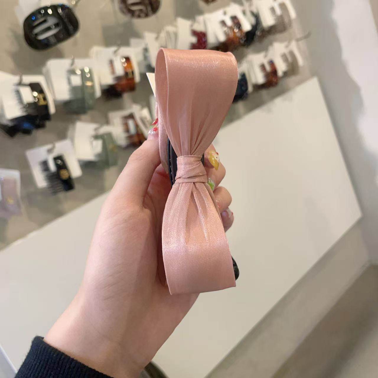 10.7韩国东大门baket发饰一字蝴蝶结香蕉夹马尾夹