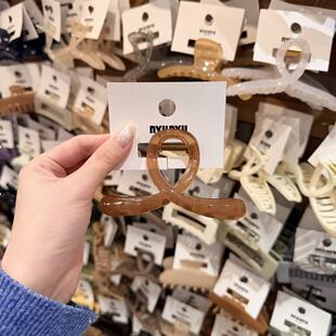 3.20韩国东大门nyunyu发饰交叉线条抓夹