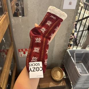 12.12东大门韩国nyunyu新款提花圣诞袜子