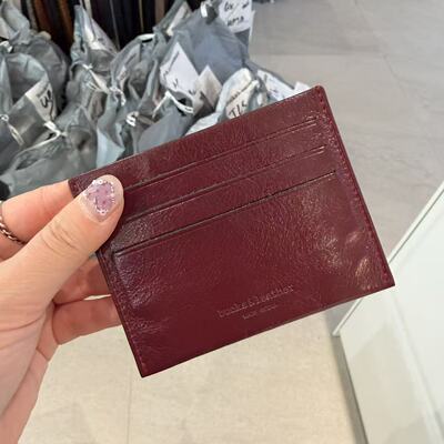 3.19韩国东大门bucksleather纯色手工亮面多层卡包钱夹