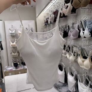 3.16韩国东大门flora新款 纯色蕾丝美背吊带背心打底内衣