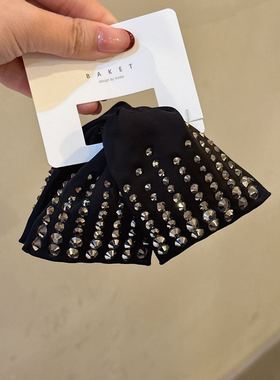 12.17韩国baket发饰闪亮贴钻蝴蝶结发夹高级感轻奢抓夹头饰