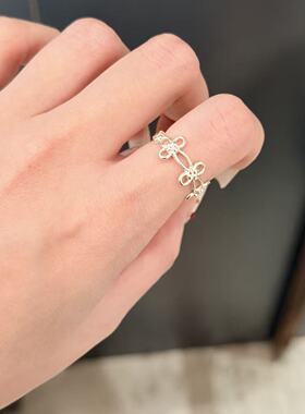 1.16韩国东大门vase银饰镂空花纹戒指