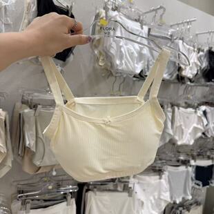 3.16韩国东大门flora新款 儿童文胸纯色简约舒适内衣带胸垫