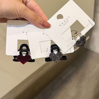 2.15韩国东大门baket发饰砂糖水钻爱心抓夹小号