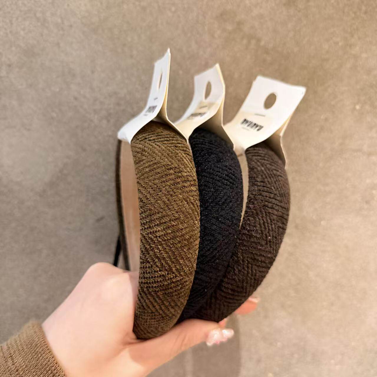 12.12韩国东大门nyunyu发饰纹理感复古发箍高颅顶