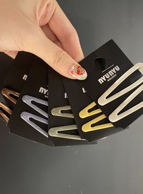 9.19韩国nyunyu发饰低饱和简约复古水滴BB夹掰掰夹