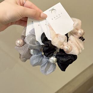 5.6韩国东大门baket发饰新款 钻珍珠大肠发圈发绳头花