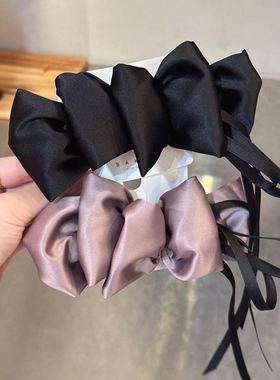 8.20韩国baket发饰褶皱蕾丝蝴蝶结飘带弹簧夹