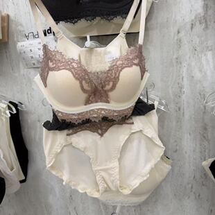 套装 3.16韩国东大门flora新款 布艺蕾丝拼接吊带内衣内裤