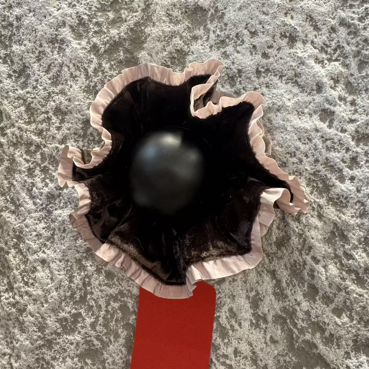 11.30韩国东大门Trois de LEI丝绒拼色小众大肠发圈