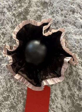 11.30韩国东大门Trois de LEI丝绒拼色小众大肠发圈