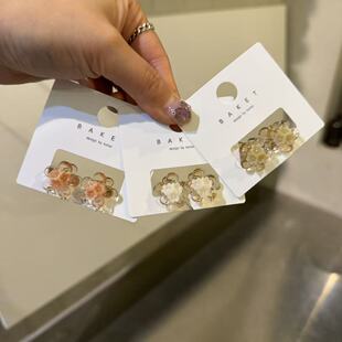 3.24韩国东大门baket发饰复古花束花朵迷你抓夹刘海抓夹公主头