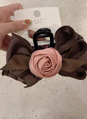 9.30韩国东大门baket发饰手工山茶花蝴蝶结抓夹发抓