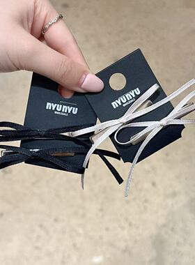 5.16韩国东大门nyunyu发饰丝带蝴蝶结飘带鸭嘴夹