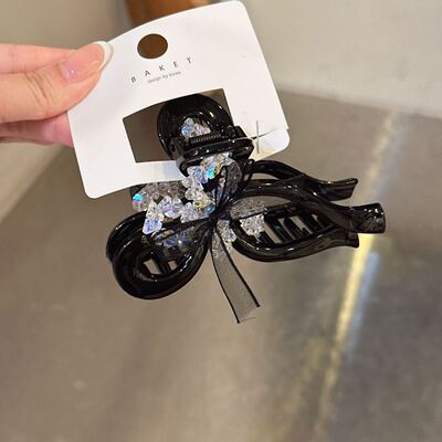 7.13韩国baket发饰水钻珠珠飘带蝴蝶结抓夹