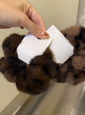 9.16韩国东大门baket发饰豹纹晕染毛绒韩系肠圈发绳发圈