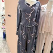 2.5韩国东大门victoria爱心波点印花家居服睡衣套装