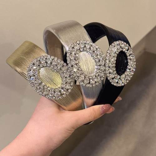 2.25韩国东大门baket发饰金属光泽华丽圈钻发箍