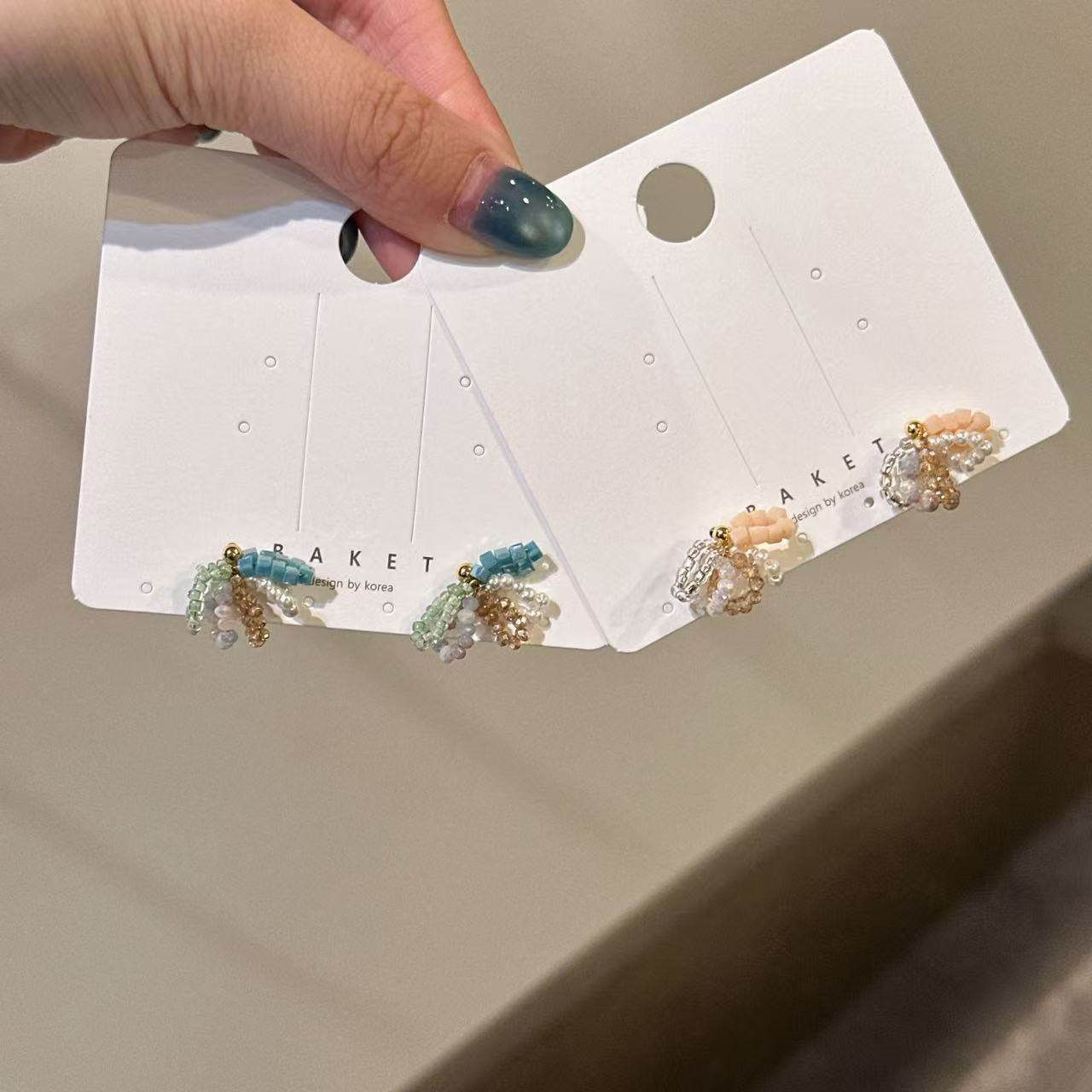 4.14韩国东大门baket耳饰精致彩色串珠蝴蝶结耳钉,饰品/流行首饰/时尚饰品新,耳钉,淘宝优惠券,粉丝福利购,淘宝优惠卷