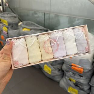 套盒六条装 3.16韩国东大门flora新款 蕾丝小碎花蝴蝶结内裤