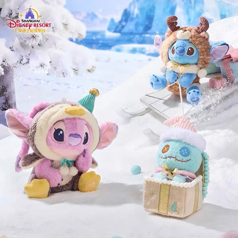 2025年冬日系列史迪奇安琪小金毛绒玩具公仔玩偶 上海迪士尼