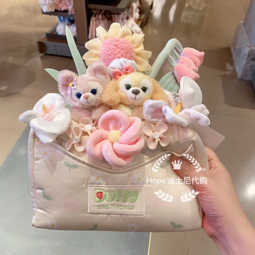 上海迪士尼可琦安玲娜贝儿信笺毛绒花束装饰情人节礼物
