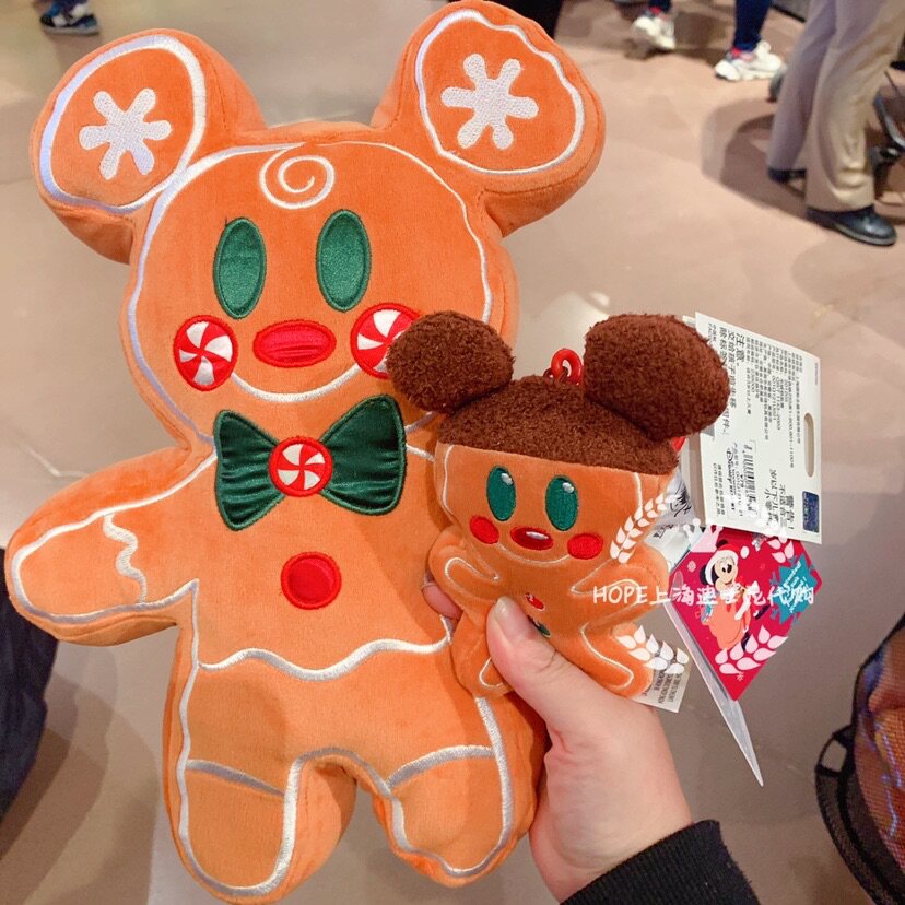 hope上海迪士尼代购 圣诞节姜饼人毛绒公仔娃娃玩偶挂件 礼物