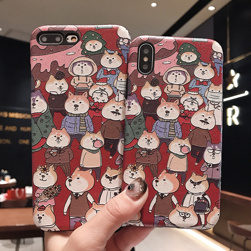 日系卡通柴犬狗狗6splus苹果xs max手机壳iphone7plus浮雕XR全包软壳iPhoneX硅胶防摔苹果8PLUS保护套女款在类目 3C数码配件, 手机配件, 手机保护套/壳中 - 来自Buy2taobao.com提供专业的淘宝代购服务