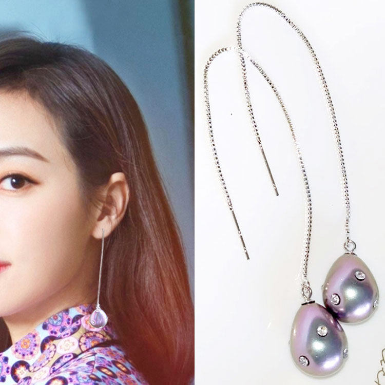 耳线纯银女s9252025新款爆款潮轻奢高级感珍珠耳饰适合圆脸的耳线,饰品/流行首饰/时尚饰品新,耳线,淘宝优惠券,粉丝福利购,淘宝优惠卷