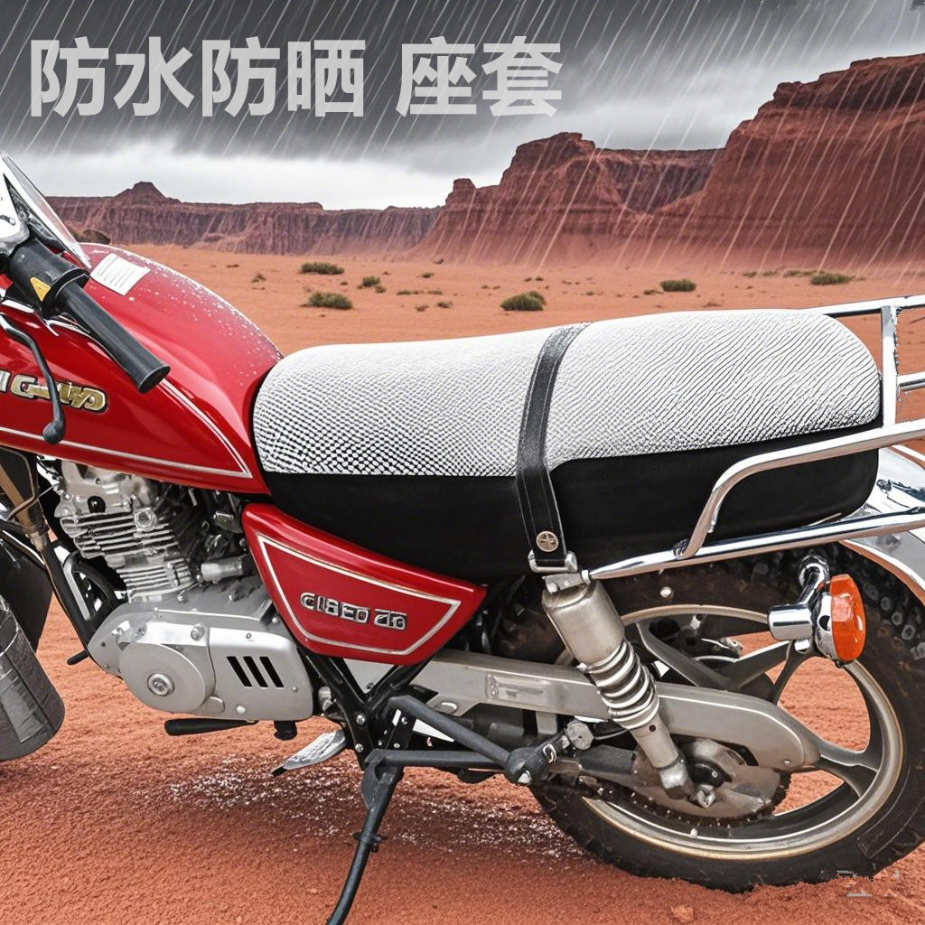 HJ125豪觉铃木太子GN125男庄摩托车座套 防晒隔热防水皮革坐垫套
