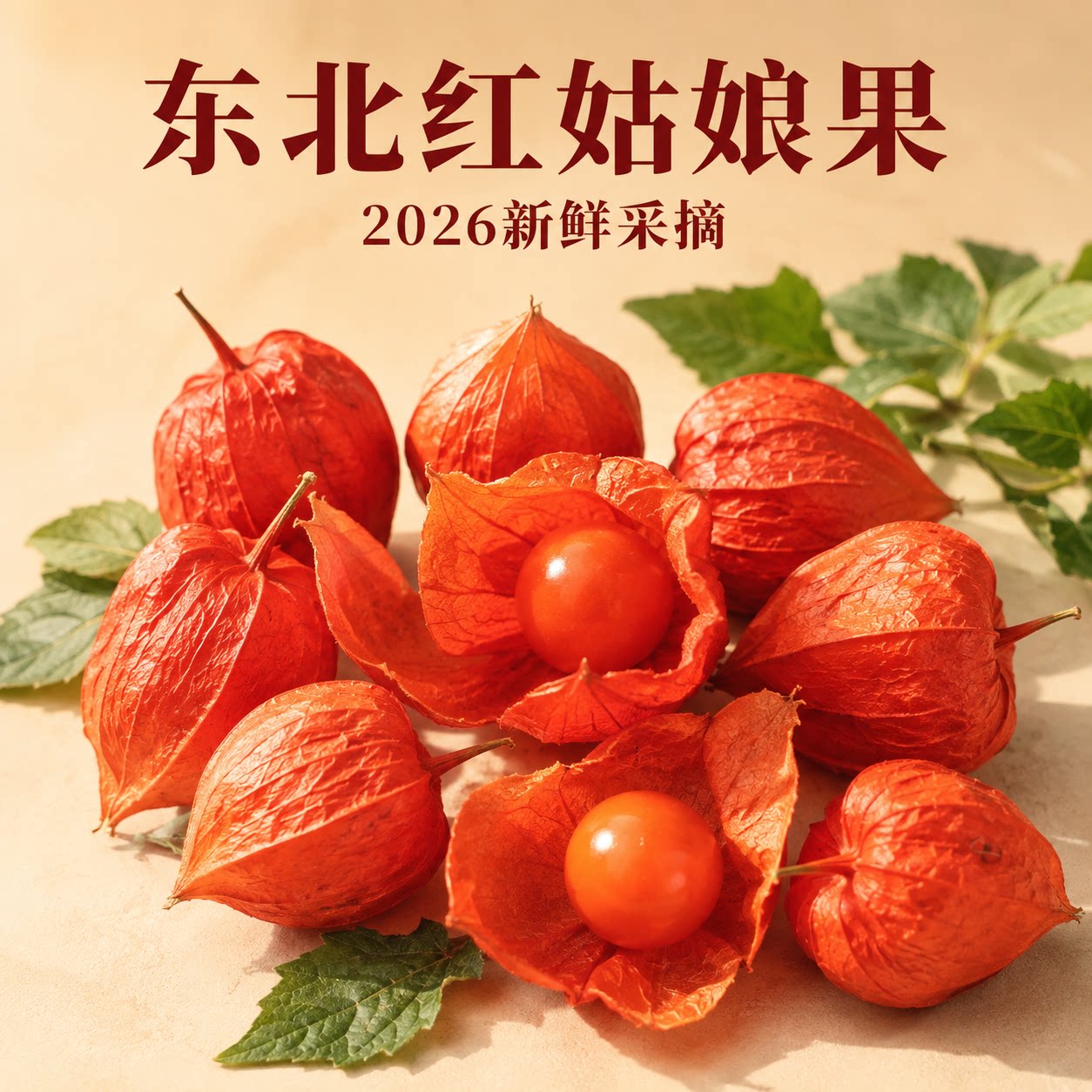 2026新货红姑娘果东北特产灯笼果新鲜苦姑娘锦灯笼泡水喝