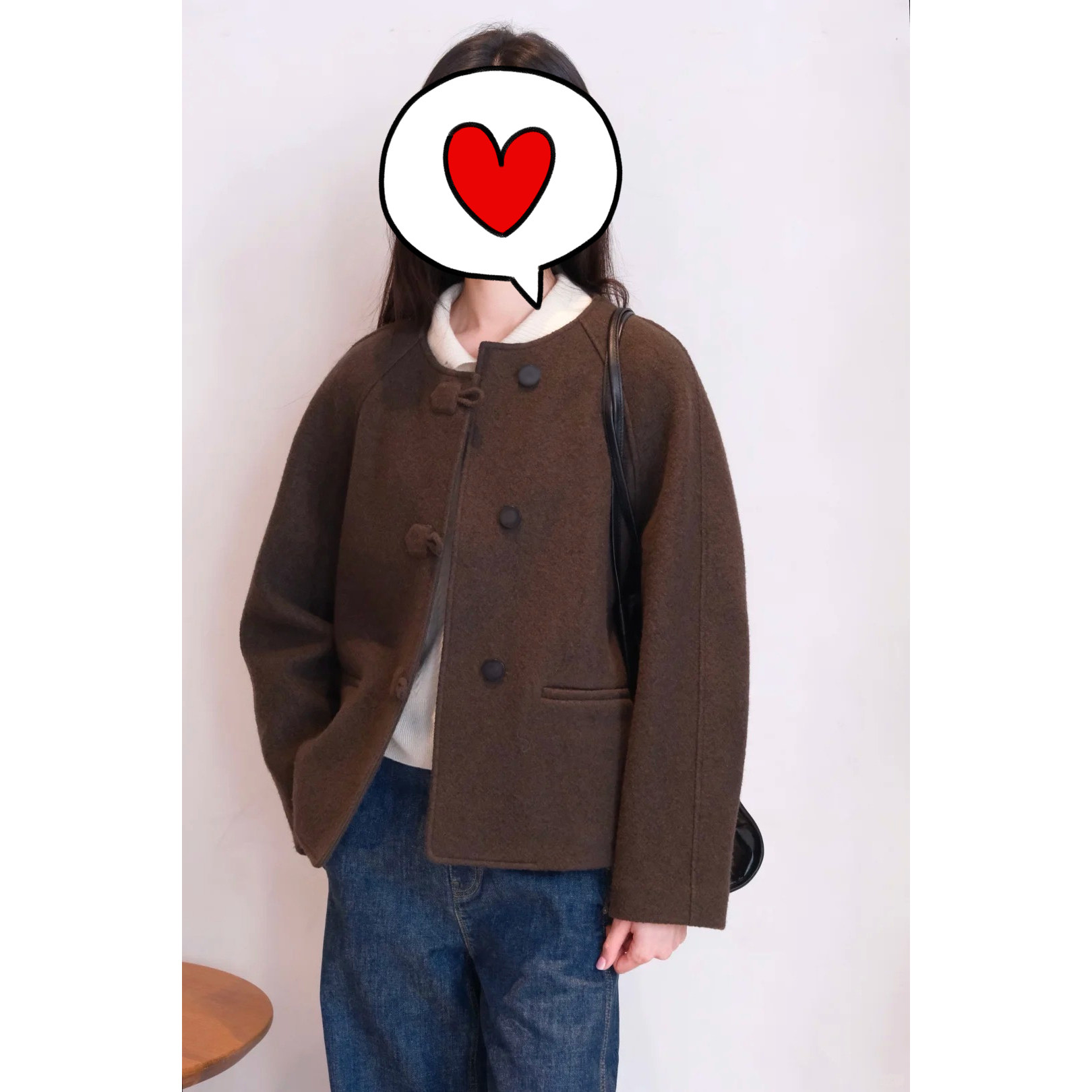 juicefish气质王炸国货塬料羊毛圈圈呢种子廓形新中式短外套大衣,女装/女士精品,毛呢外套,淘宝优惠券,粉丝福利购,淘宝优惠卷