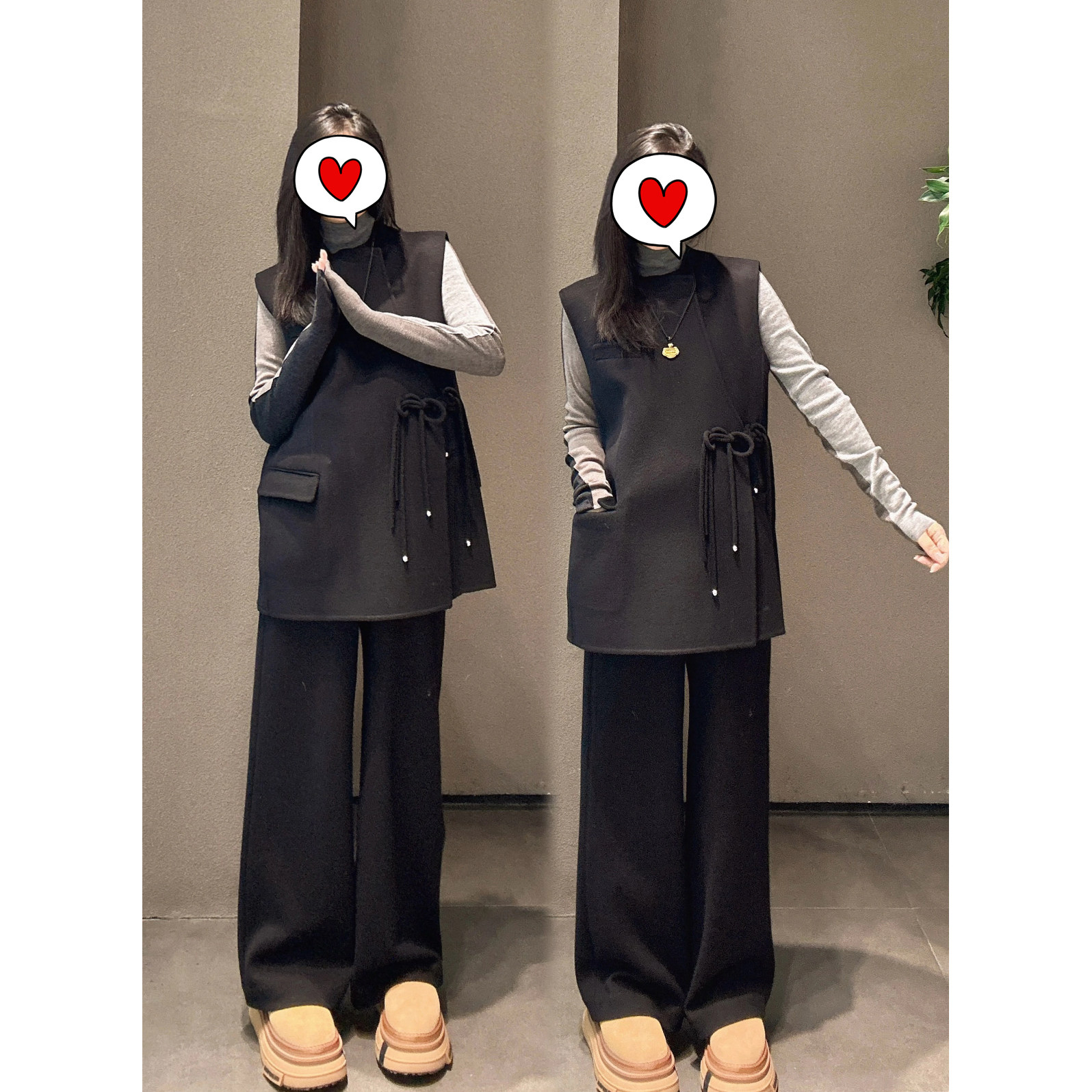 Juicefish气质王炸自留推荐秋冬羊毛天丝毛呢大衣新中式马甲背心,女装/女士精品,马夹,淘宝优惠券,粉丝福利购,淘宝优惠卷