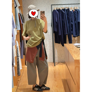 Juicefish嫡系素！舒适透气26夏女旅行绘画图案梭织短袖T恤3色女
