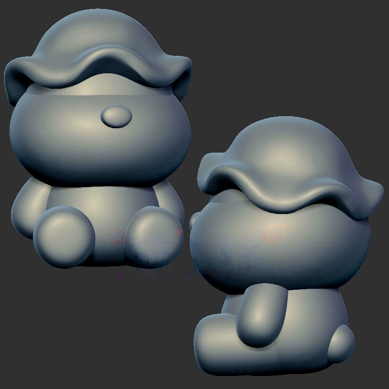 帽子小熊三维立体图3d打印