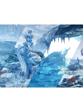 UE5.6外星科幻北极冰雪高山洞穴生物群系Scifi Arctic Biome