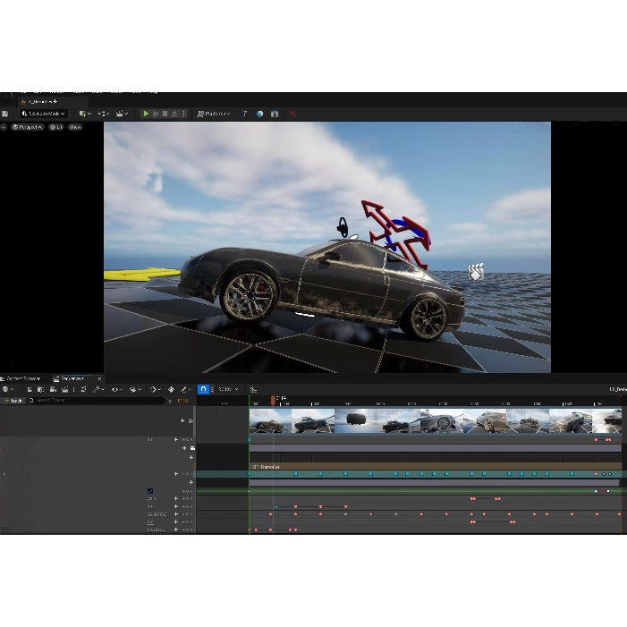 UE5写实汽车路径绑定物理系统工具Cinematic Car Rig V2.1.2