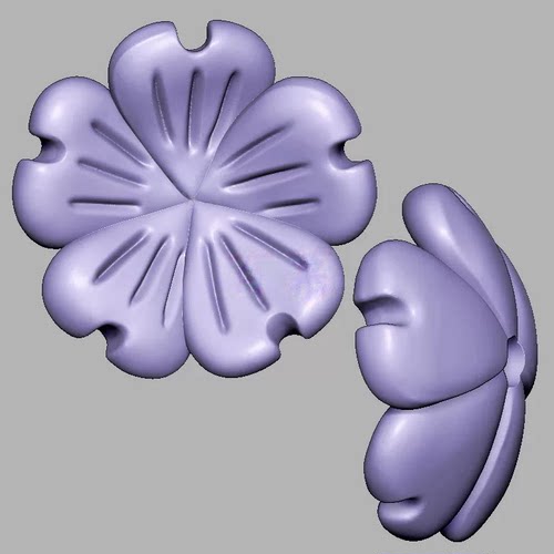 樱花花朵配饰三维立体图圆雕图STL文件雕刻机3D模型2980