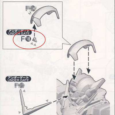 PG 能天使 GK件 F18 补件 高达模型 零件 配件